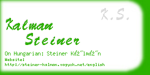 kalman steiner business card